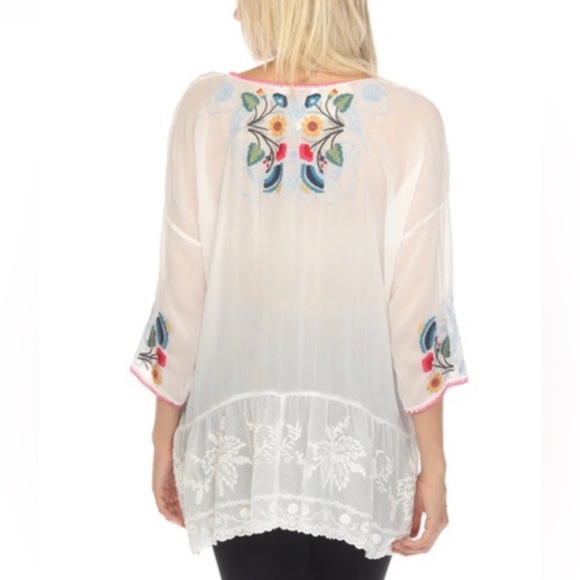 NWT Johnnie Was Women’s Cherie Tunic Blouse Size Medium - Picture 3 of 11